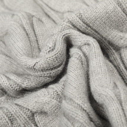 TALKLESSFASHION GXFortune Vintage Lazy Wind Twist Hooded Knit Cardigan Men's and Women's Fall Winter Loose Casual Sweater Coat