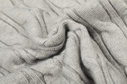 TALKLESSFASHION GXFortune Vintage Lazy Wind Twist Hooded Knit Cardigan Men's and Women's Fall Winter Loose Casual Sweater Coat