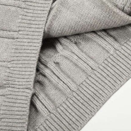 TALKLESSFASHION GXFortune Vintage Lazy Wind Twist Hooded Knit Cardigan Men's and Women's Fall Winter Loose Casual Sweater Coat