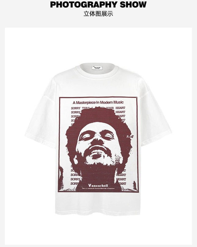 TALKLESSFASHION Heavy Cotton Portrait Print T-shirt