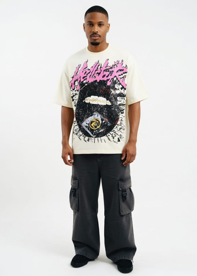 TALKLESSFASHION HELLSTAR All-Over Vintage T-Shirt