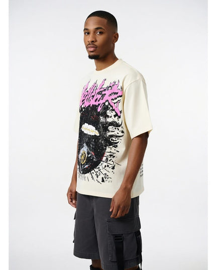 TALKLESSFASHION HELLSTAR All-Over Vintage T-Shirt