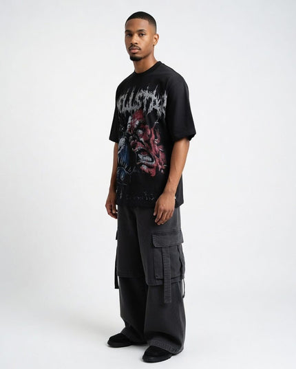 TALKLESSFASHION HELLSTAR All-Over Vintage T-Shirt