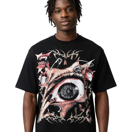 TALKLESSFASHION HELLSTAR All-Over Vintage T-Shirt