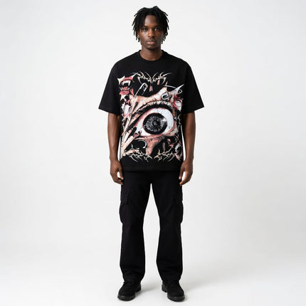 TALKLESSFASHION HELLSTAR All-Over Vintage T-Shirt