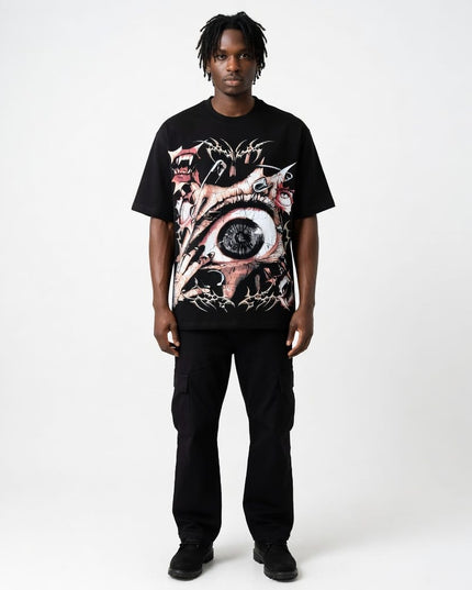 TALKLESSFASHION HELLSTAR All-Over Vintage T-Shirt