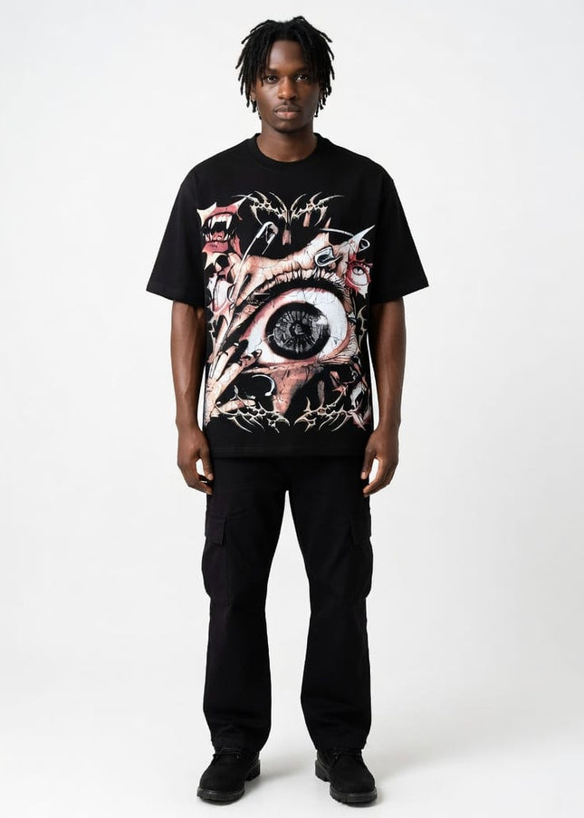 TALKLESSFASHION HELLSTAR All-Over Vintage T-Shirt