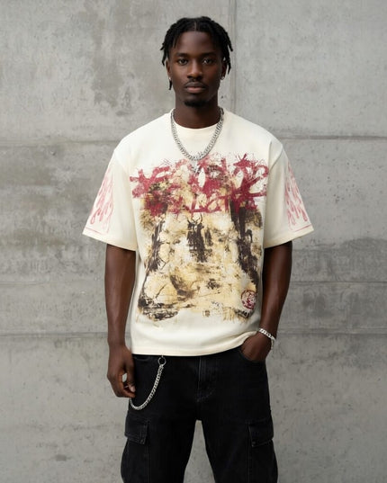 TALKLESSFASHION HELLSTAR All-Over Vintage T-Shirt