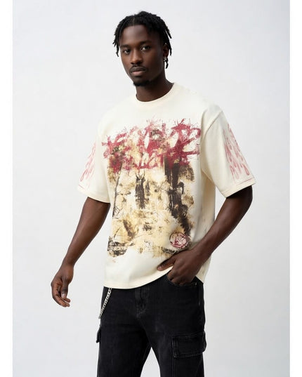 TALKLESSFASHION HELLSTAR All-Over Vintage T-Shirt