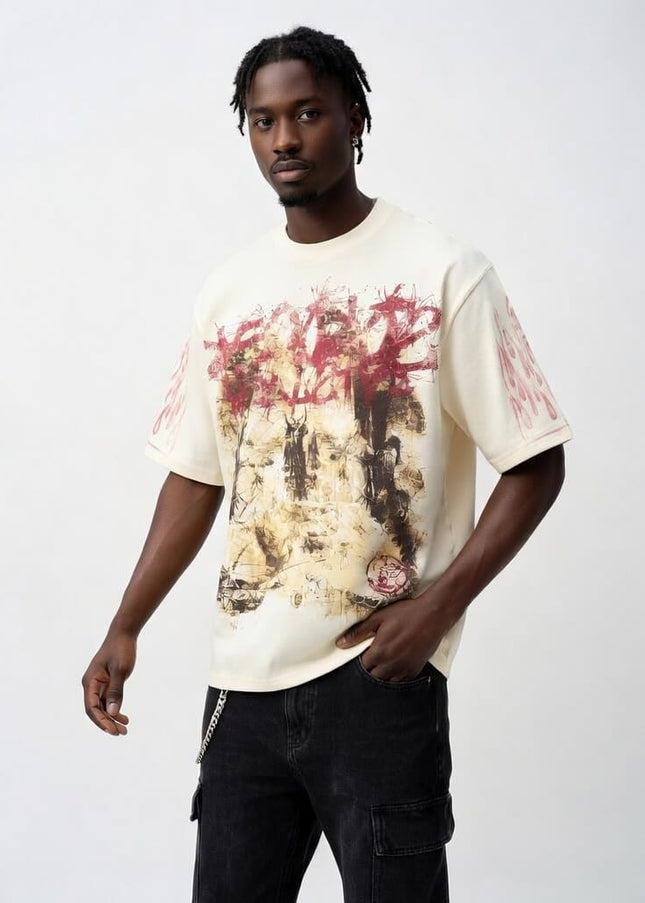TALKLESSFASHION HELLSTAR All-Over Vintage T-Shirt