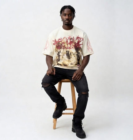 THETLSTUDIO HELLSTAR All-Over Vintage T-Shirt