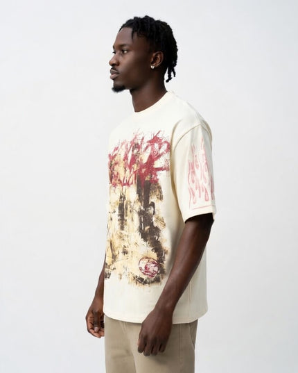 TALKLESSFASHION HELLSTAR All-Over Vintage T-Shirt