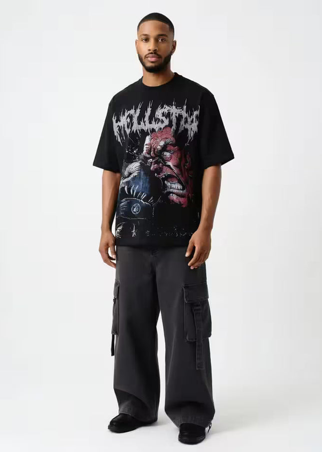 TALKLESSFASHION HELLSTAR All-Over Vintage T-Shirt