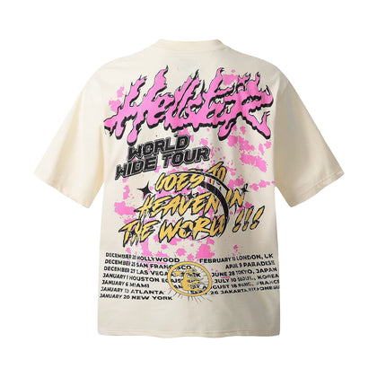 TALKLESSFASHION HELLSTARSTA all-over vintage short-sleeved T-shirt