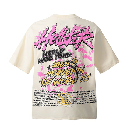 THETLSTUDIO HELLSTARSTA all-over vintage short-sleeved T-shirt
