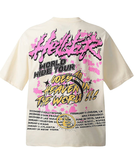 TALKLESSFASHION HELLSTARSTA all-over vintage short-sleeved T-shirt