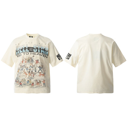 TALKLESSFASHION HELLSTARSTA all-over vintage short-sleeved T-shirt