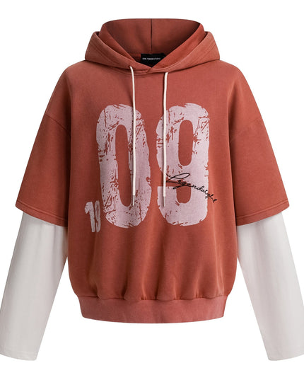 TALKLESSFASHION High Street Contrast Stitching Two Piece Hooded Pullover