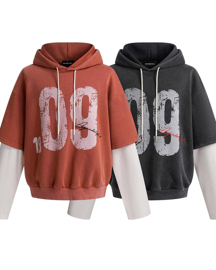 TALKLESSFASHION High Street Contrast Stitching Two Piece Hooded Pullover
