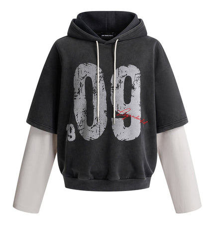 TALKLESSFASHION High Street Contrast Stitching Two Piece Hooded Pullover