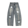 TALKLESSFASHION High Street Three-Bar Scimitar Jeans