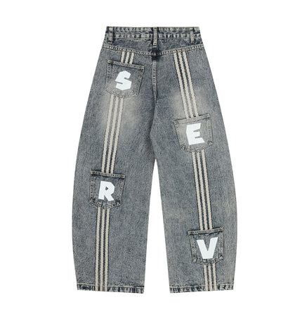 THETLSTUDIO High Street Three-Bar Scimitar Jeans