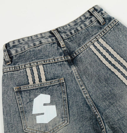 THETLSTUDIO High Street Three-Bar Scimitar Jeans
