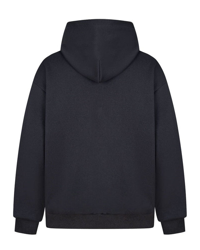 TALKLESSFASHION high street trendy zip Letter print hoodie