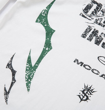 THETLSTUDIO Hip-Hop Motorcycle Dark Print Long Sleeve Tee