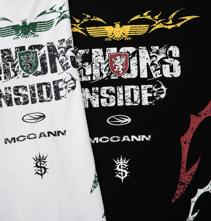 THETLSTUDIO Hip-Hop Motorcycle Dark Print Long Sleeve Tee