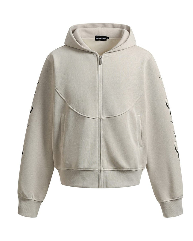 TALKLESSFASHION Hip-Hop Oversized Zipper Hoodie