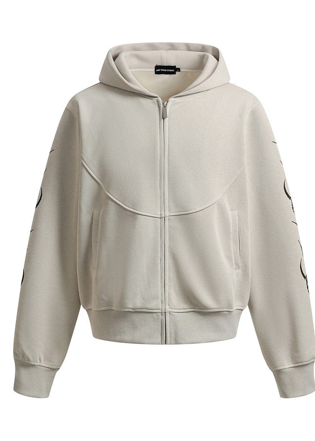 TALKLESSFASHION Hip-Hop Oversized Zipper Hoodie