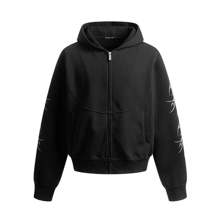TALKLESSFASHION Hip-Hop Oversized Zipper Hoodie