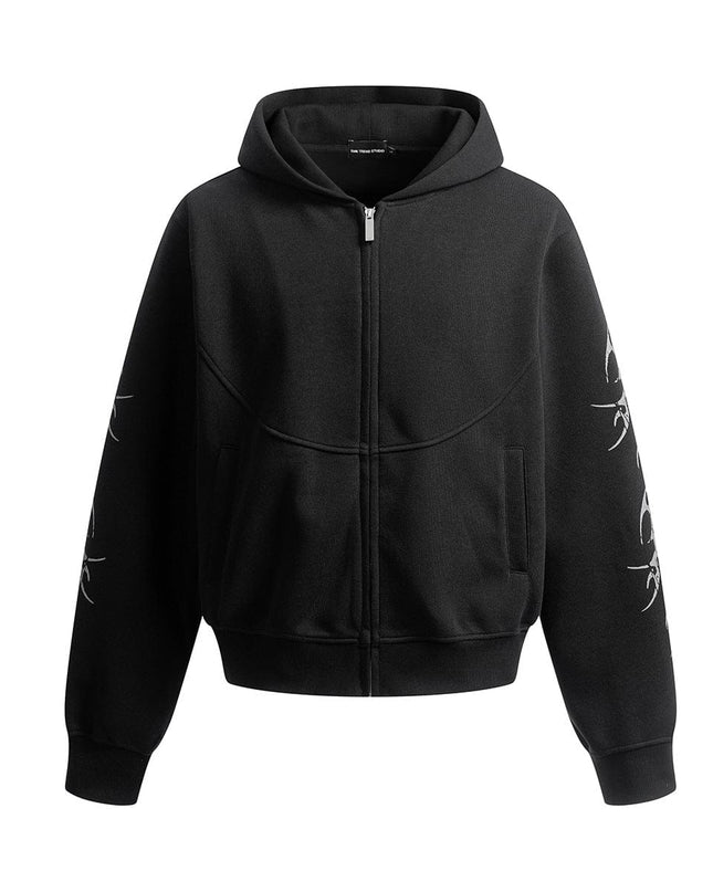 TALKLESSFASHION Hip-Hop Oversized Zipper Hoodie