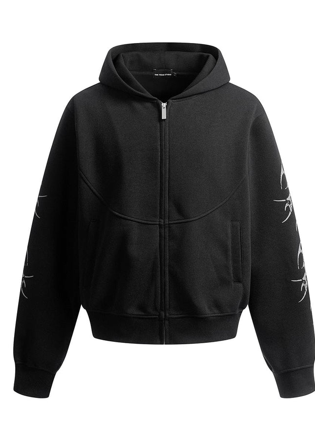 TALKLESSFASHION Hip-Hop Oversized Zipper Hoodie
