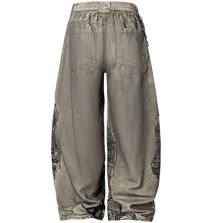 TALKLESSFASHION Irregular Ripped Splicing—-7096