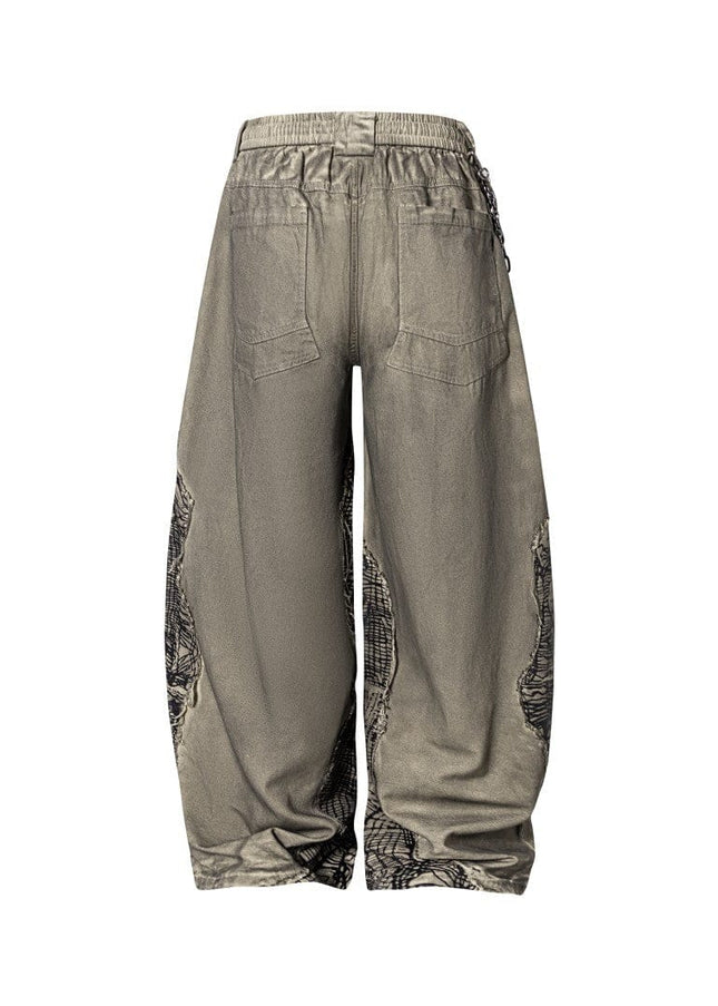 TALKLESSFASHION Irregular Ripped Splicing—-7096