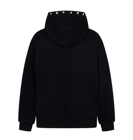 TALKLESSFASHION irregular twist zipper cardigan sweatshirt