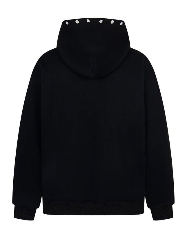 TALKLESSFASHION irregular twist zipper cardigan sweatshirt