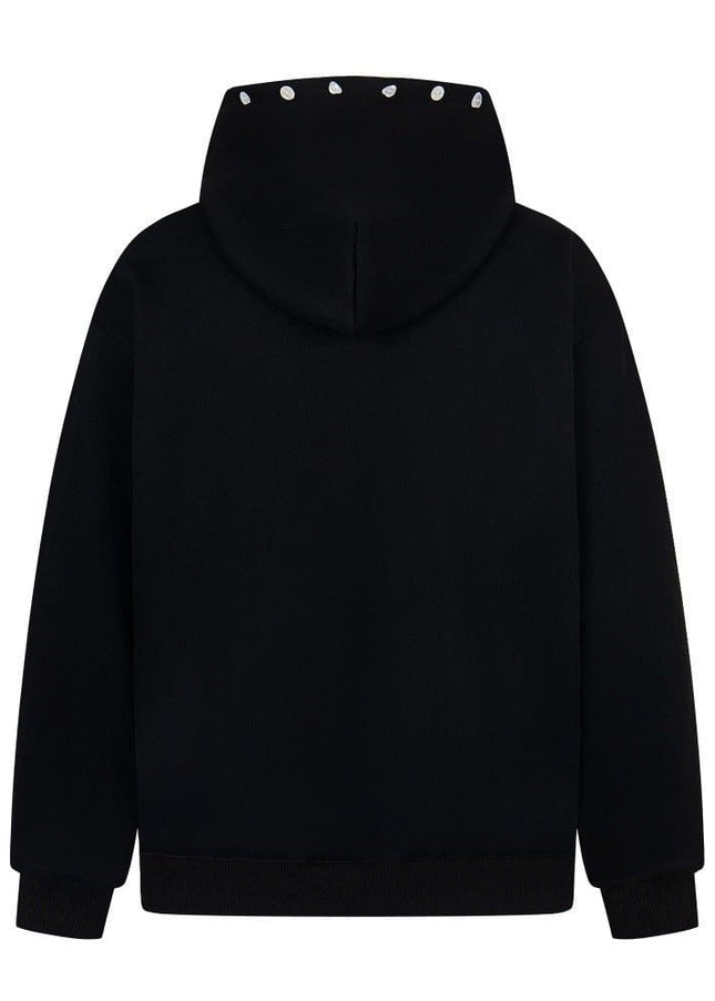 TALKLESSFASHION irregular twist zipper cardigan sweatshirt