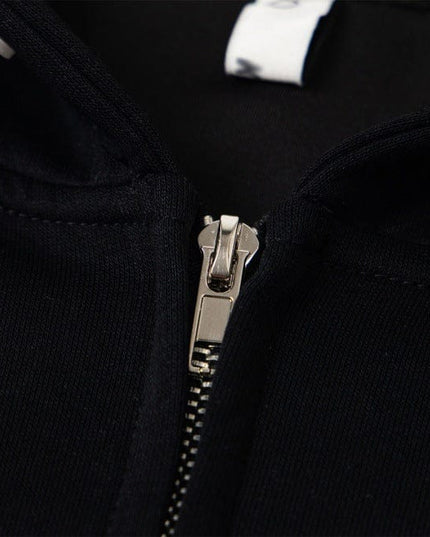 TALKLESSFASHION irregular twist zipper cardigan sweatshirt
