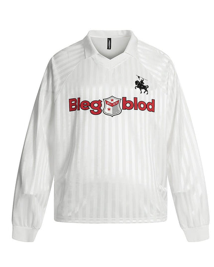 TALKLESSFASHION Jersey Campus Lapel Polo Sweatshirt