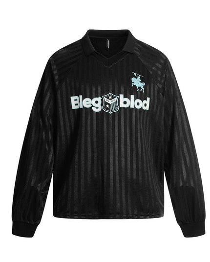 TALKLESSFASHION Jersey Campus Lapel Polo Sweatshirt