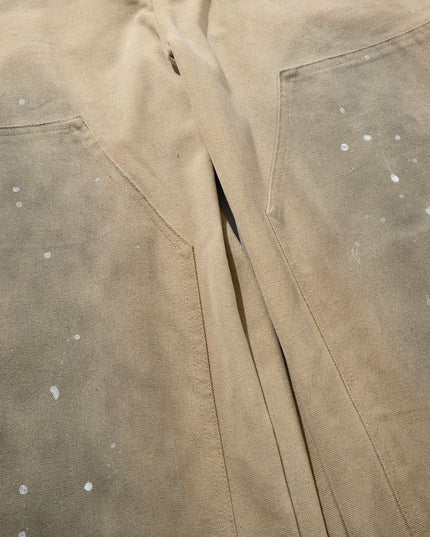 TALKLESSFASHION Jiaqlo 2026 new wasteland style American retro stained washed wide-leg jeans straight ink splashed logging pants