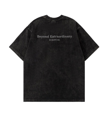 THETLSTUDIO Jiaqlo men's 2025 spring and summer new American street fashion brand wash worn-out hand print short sleeve T-shirt men