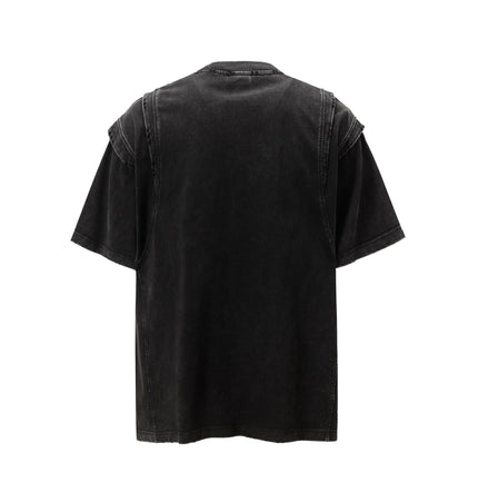 THETLSTUDIO Jiaqlo men's 2025 summer new American retro functional trend brand tee heavy wash short sleeve t-shirt men