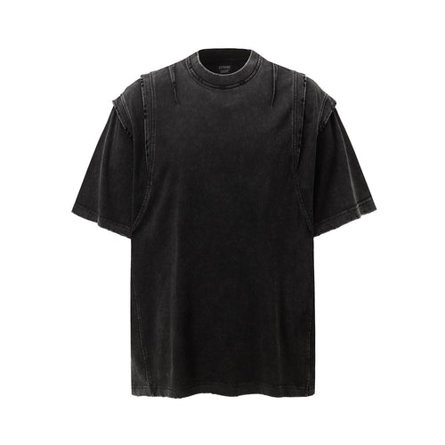 THETLSTUDIO Jiaqlo men's 2025 summer new American retro functional trend brand tee heavy wash short sleeve t-shirt men