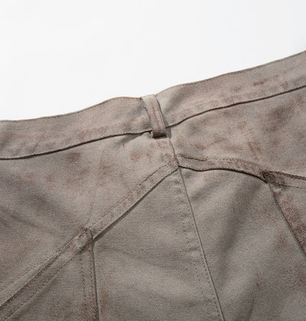 THETLSTUDIO Jiayiku 2026 new American locomotive wasteland style heavy washed stained personalized jeans loose wide-leg pants