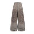 TALKLESSFASHION Jiayiku 2026 new American locomotive wasteland style heavy washed stained personalized jeans loose wide-leg pants