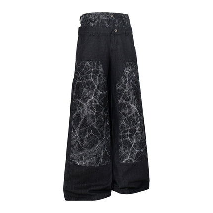 TALKLESSFASHION Jiayiku 2026 new arrivals American high street RO style heavy washed workwear wide-leg jeans loose logging pants
